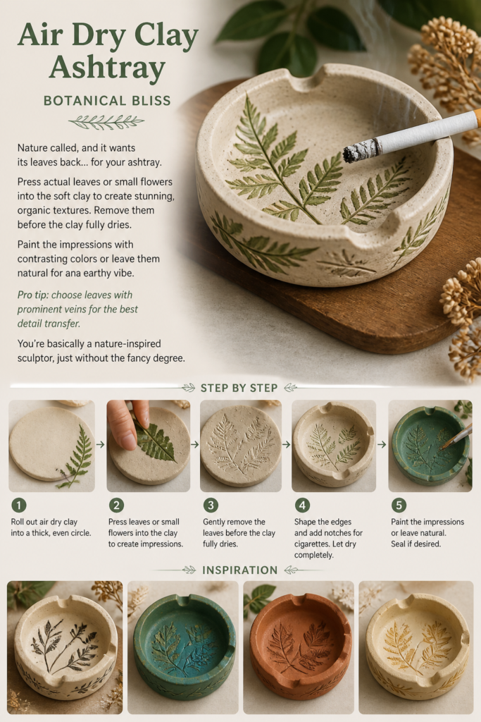 🍃 11 Air Dry Clay Ashtray - LindaHagans.com